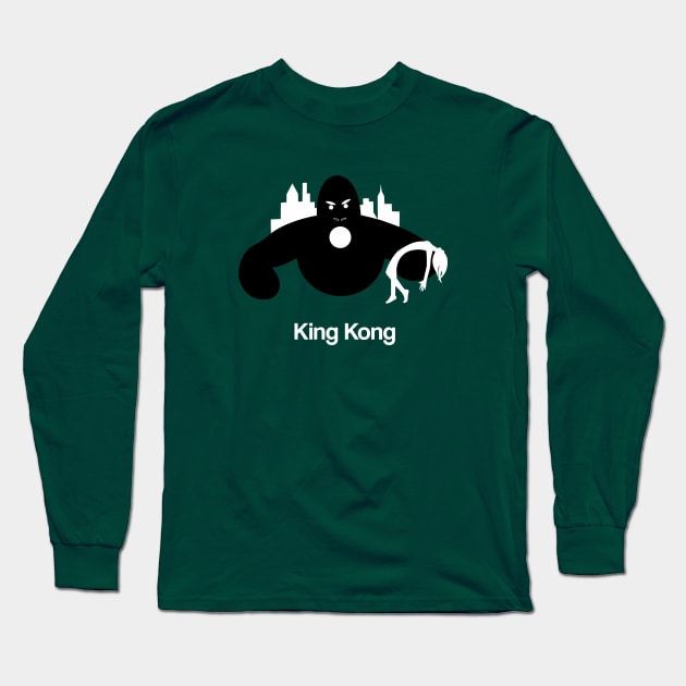 King Kong Movie Minimal Fan Art 1933 Long Sleeve T-Shirt by Rozbud